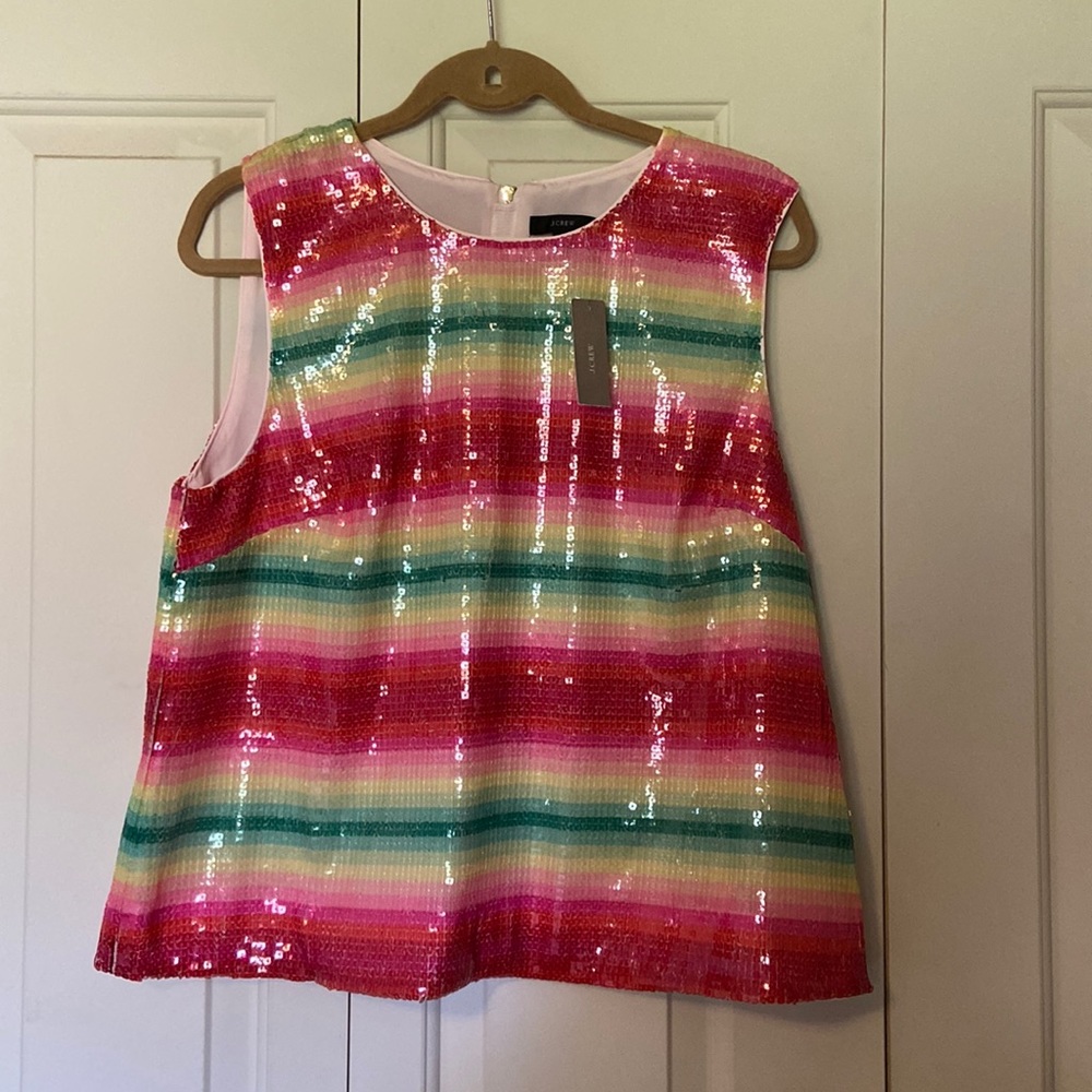 NWT Rainbow Sequence J.Crew Top